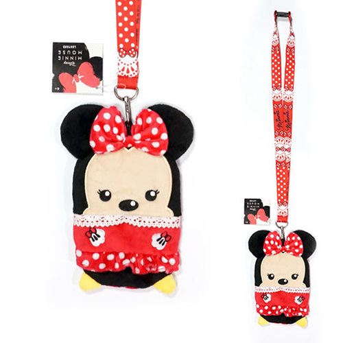 Minnie Mouse Red Deluxe Lanyard with Card Holder
