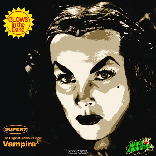 Vampira (Monster Glow) Glow-in-the-Dark 3 3/4-Inch ReAction Figure