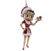 Betty Boop Santa Milk and Cookies 4 1/2-Inch Ornament