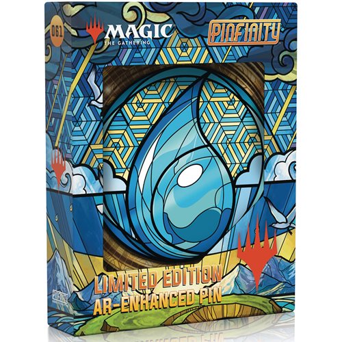Magic: The Gathering Stained Glass Island Augmented Reality Pin