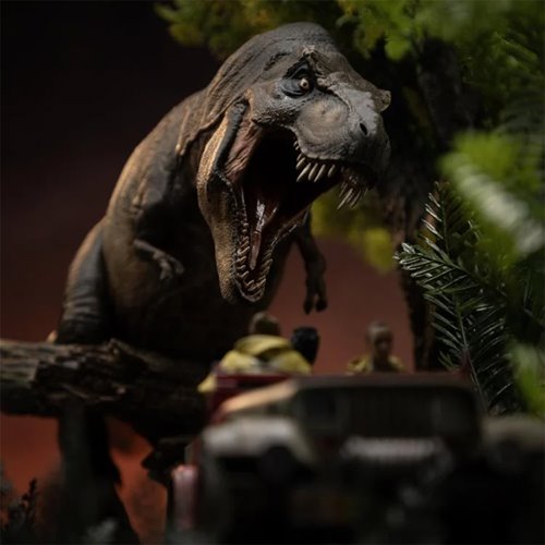 Jurassic Park T-Rex Chase 1:20 Demi Art Scale Limited Edition Statue