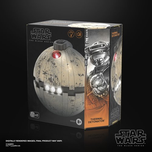 Star Wars The Black Series Electronic Thermal Detonator with Advanced LEDs and Sound Effects
