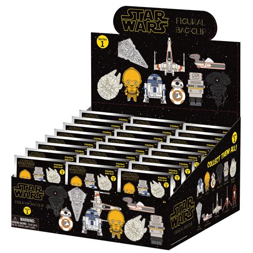 Star Wars Power of Force (Droids and Ships) 3D Foam Bag Clip Display Case of 24