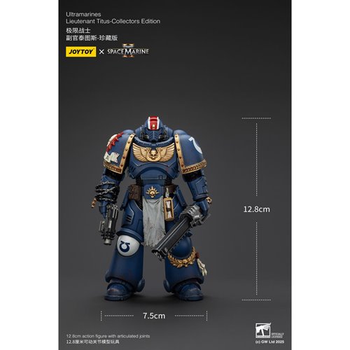 Joy Toy Warhammer Space Marine II Ultramarines Lieutenant Titus Collectors Edition 1:18 Scale Action