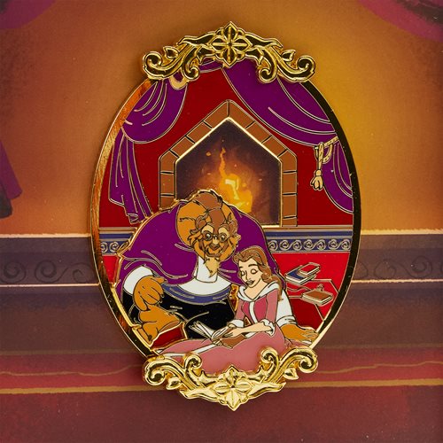 Beauty and the Beast Fireplace Scene 3-Inch Collector Pin