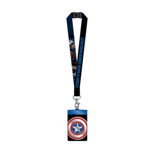 Captain America Deluxe Lanyard with Card Holder