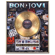 Bon Jovi 25th Anniversary Framed Gold Record