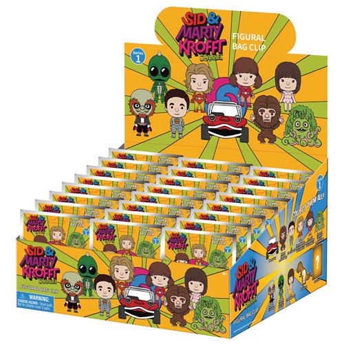 Krofft Superstars 3D Foam Bag Clip Display Case of 24