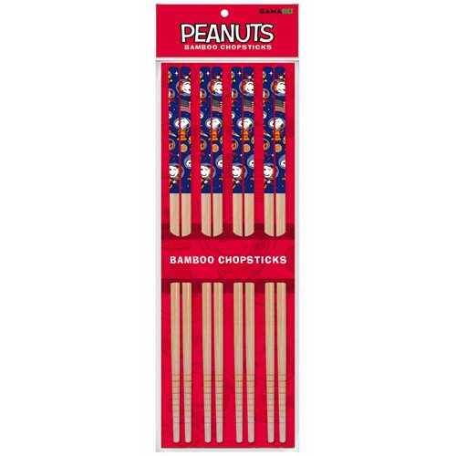 Peanuts Snoopy in Space Bamboo Chopsticks Set of 4