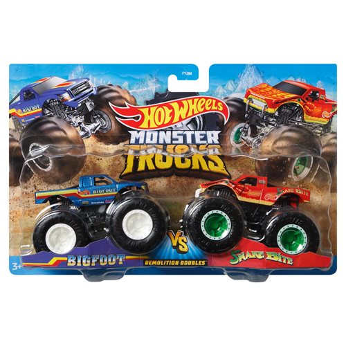 Hot Wheels Monster Trucks Demolition Doubles 1:64 Scale Mix 1 2-Pack Case of 11