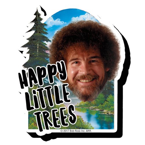 Bob Ross 3 Funky Chunky Magnet:Lets Get Crazy 