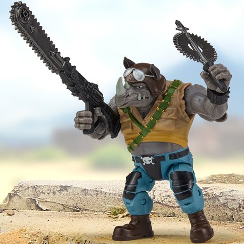 TMNT x G.I. Joe Rocksteady Dreadlock Buzzer Action Figure