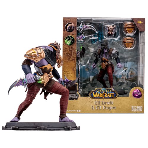 World of Warcraft Wave 1 Elf Druid Rogue Epic 1:12 Scale Posed Figure
