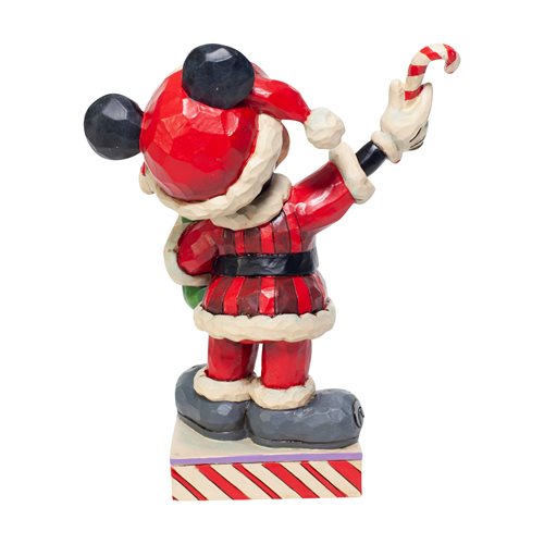 Disney Traditions Santa Mickey Mouse with Candy Canes Statue by Jim Shore
