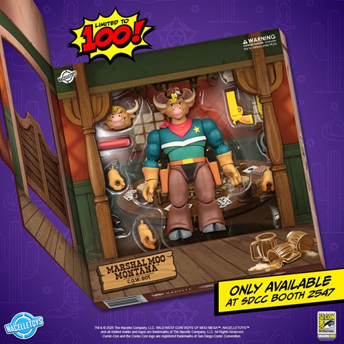 Wild West C.O.W.-Boys of Moo Mesa Marshal Moo Montana in the Tumbleweed Saloon Action Figure - SDCC