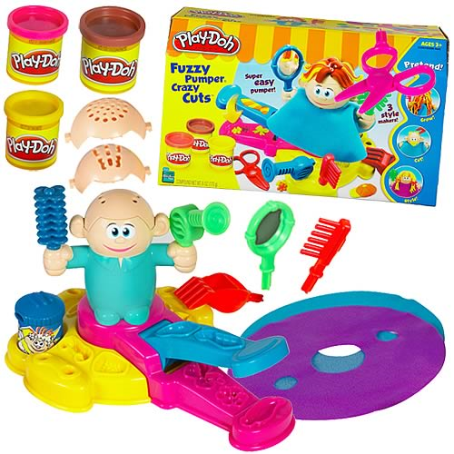 New Play-Doh Crazy Cuts Stylist Hair Salon Playset 8 Tri-Colors