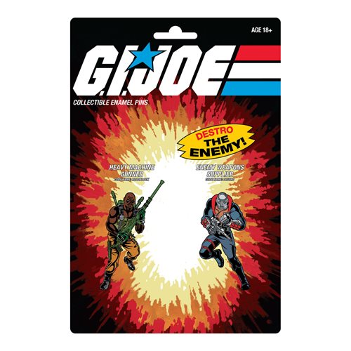 G.I. Joe Roadblock and Destro Retro Enamel Pin Set