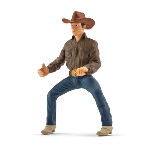 Farm World Team Roping with Cowboy Collectible Figure