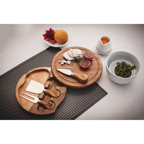 Beauty and the Beast Acacia Brie Cheese Cutting Board and Tools Set