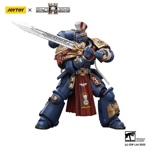 Joy Toy Warhammer Space Marine Ultramarine Relic Primus Armour Plasma Pistol and Combat Blade 1:18 S