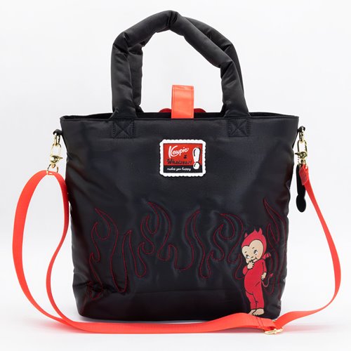 Kewpie Devil Puffy Tote Bag with Angel Acrylic Charm