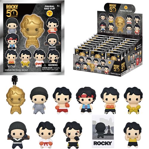 Rocky 50th Anniversary Series 4 3D Foam Bag Clip Display Case of 24