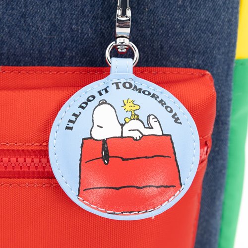 Peanuts Color Block Denim and Canvas Reversible / Convertible Crossbody Bag