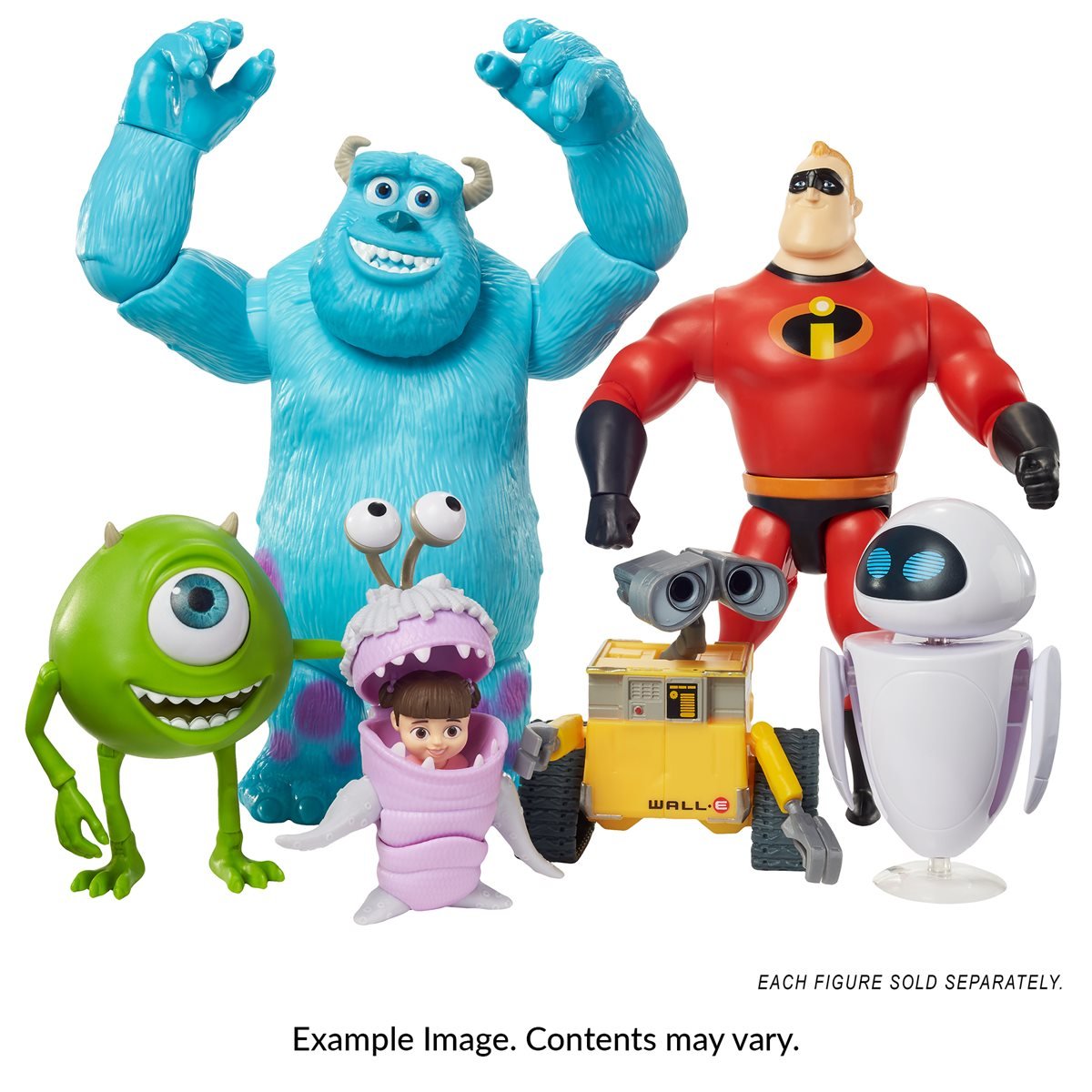Disney PIXAR Mattel Action Figures Set) WALL E, EVE, MIKE