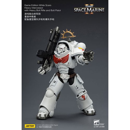 Joy Toy Warhammer 40,000 Space Marines Game Edition White Scars Intercessor Bolt Rifle & Pistol 1:18