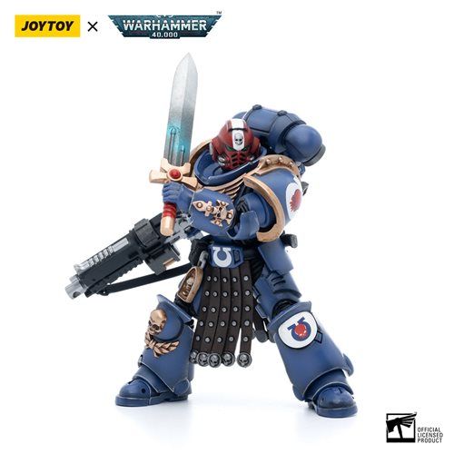 Joy Toy Warhammer 40,000 Ultramarines Intercessor Veteran Sergeant Brother Aeontas 1:18 Scale Action