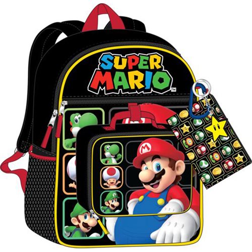 Super Mario Bros. Characters Backpack 5-Piece Set