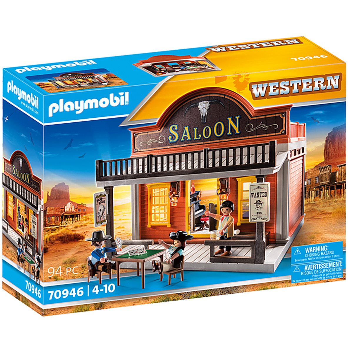 syv pilot Træ Playmobil 70946 Western Saloon Bar Playset