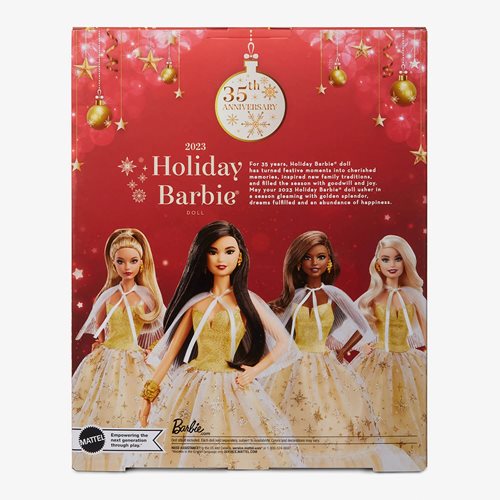 Barbie Holiday Doll 2023 with Straight Black Hair
