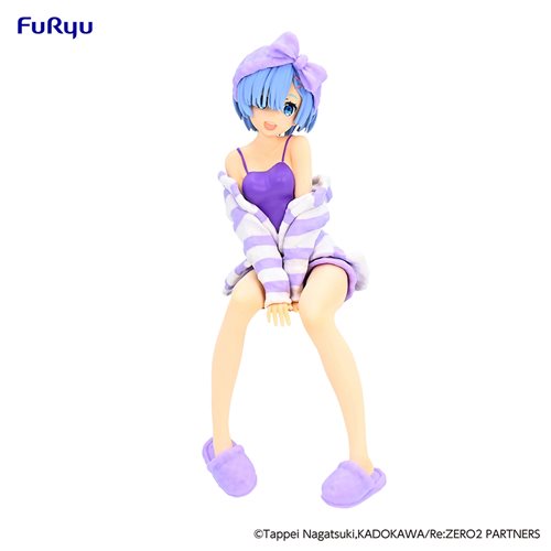 Re:Zero Starting Life in Another World Rem Room Wear Purple Color Version Noodle Stopper Statue
