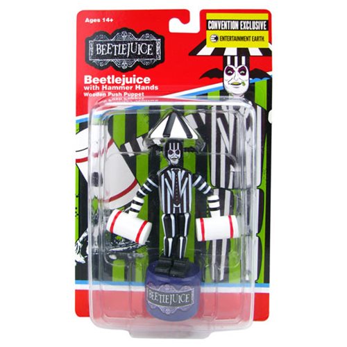 Beetlejuice with Hammer Hands Wooden Push Puppet - Convention Exclusive