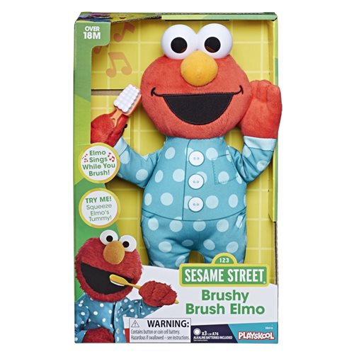 Sesame Street Brushy Brush Elmo 12-inch Plush