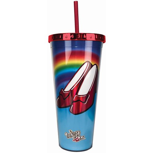 The Wizard of Oz Ruby Slippers 20 oz. Foil Cup with Straw
