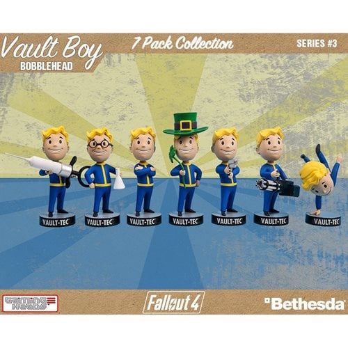 Fallout 4 Vault Boy 111 5-Inch Bobble Head Ser. 3 7-Pack Set