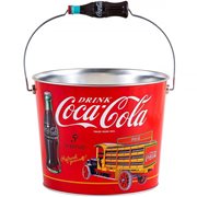 Coca-Cola Tin Beverage Bucket with Bottle Handle