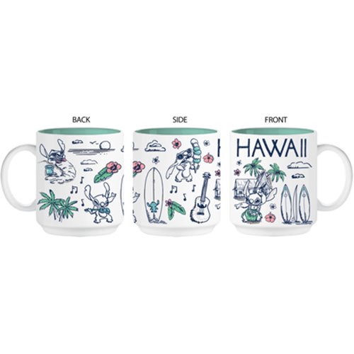 Lilo & Stitch Hawaii Destination 13 oz. Stackable Ceramic Mug