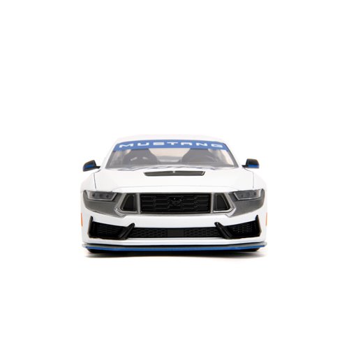 Bigtime Muscle 2024 Ford Mustang Dark Horse Glossy White 1:24 Scale Die-Cast Metal Vehicle