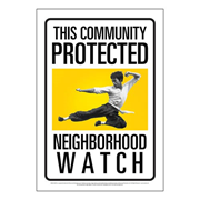 Bruce Lee Community Watch Tin Sign