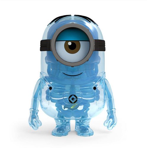 Despicable Me 4 Minion Anatomy Glow-in-the-Dark Blue X-ray AVL Edition 8-Inch Art Figure
