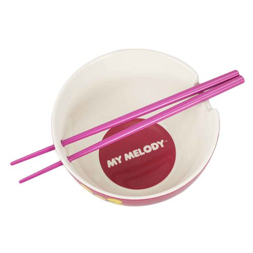 My Melody 20 oz. Ceramic Ramen Bowl with Chopsticks