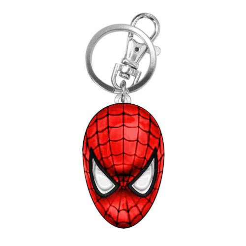 Spider-Man Head Colored Pewter Key Chain