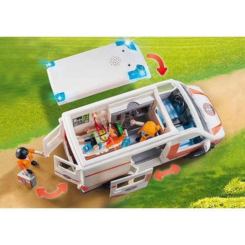 Playmobil 70049 Rescue 911 Ambulance with Flashing Lights