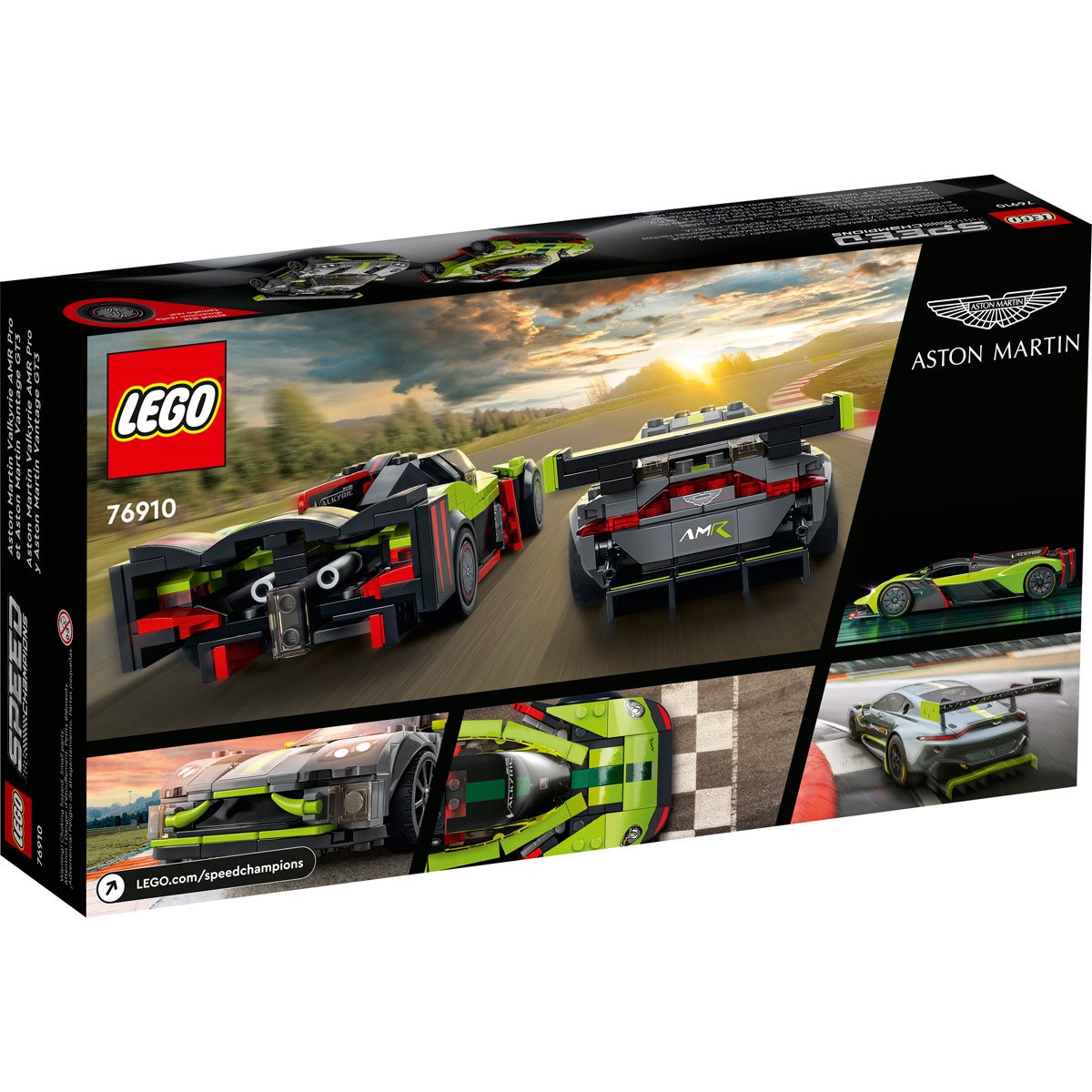 LEGO 76910 Speed Champions Aston Martin Valkyrie AMR and Aston Martin Vantage GT3
