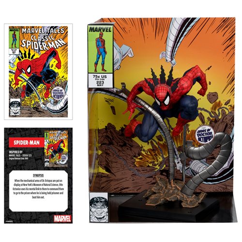 Marvel Wave 5 Spider-Man Marvel Tales #223 1:6 Scale Posed Figure with Scene and Comic