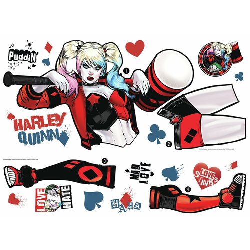 Harley Quinn Peel and Stick Giant Wall Decals
