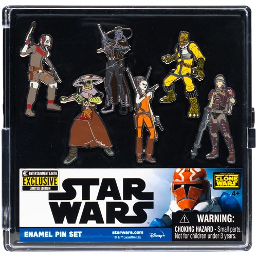 Star Wars Bounty Hunters Enamel Pin 6-Pack - Entertainment Earth Exclusive